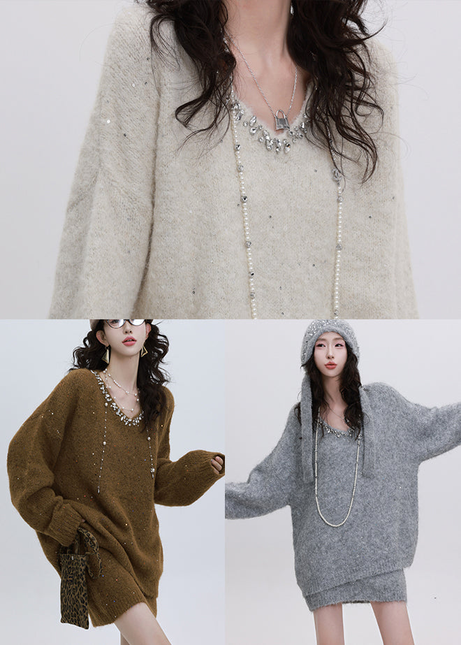A Vintage Style Sweater with Delicate Timeless Details