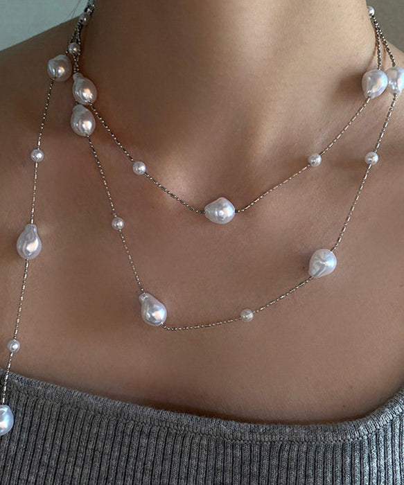 Delicate Artisan Pearl Necklace
