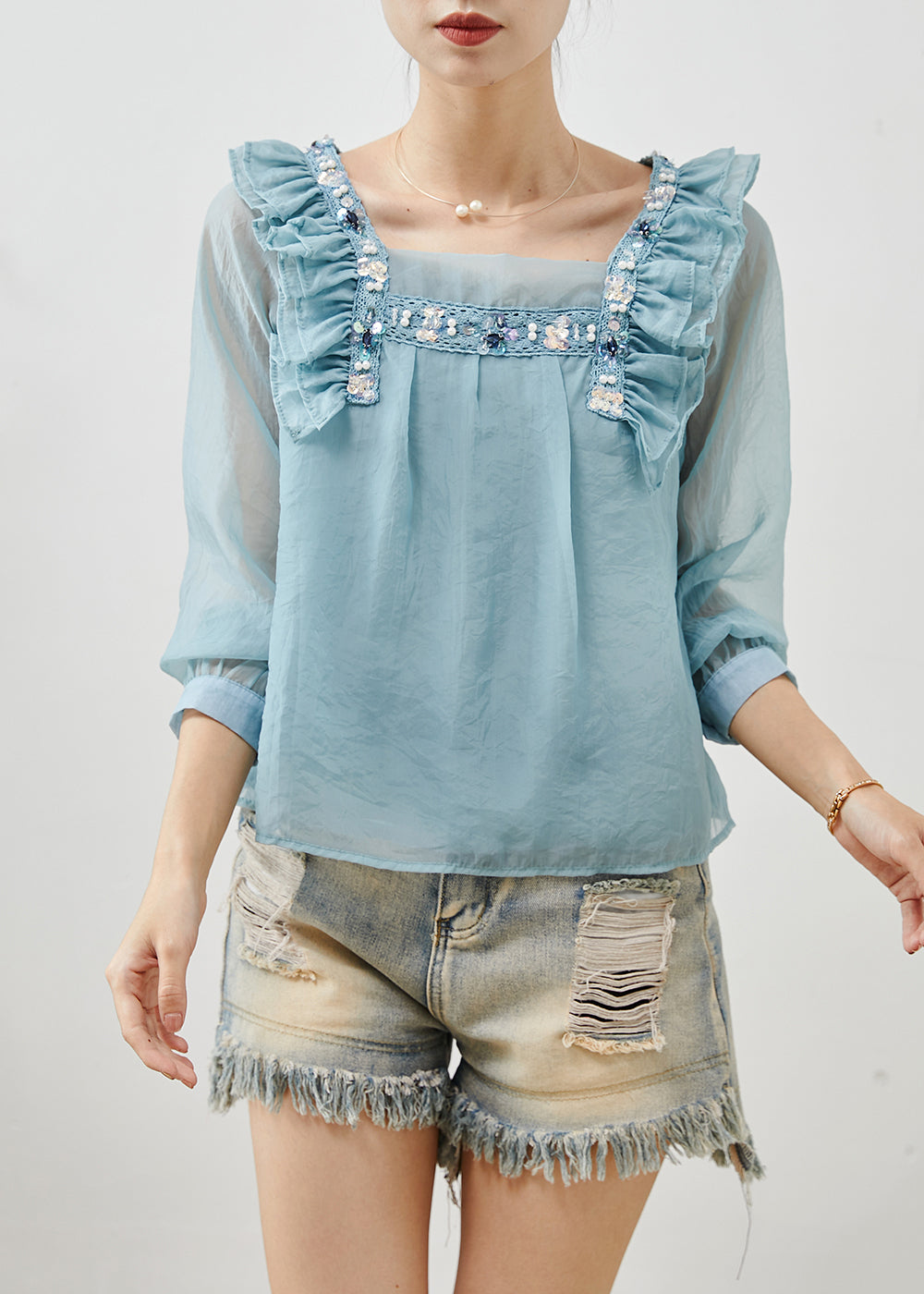 A Vintage Style Blouse with Delicate Timeless Details