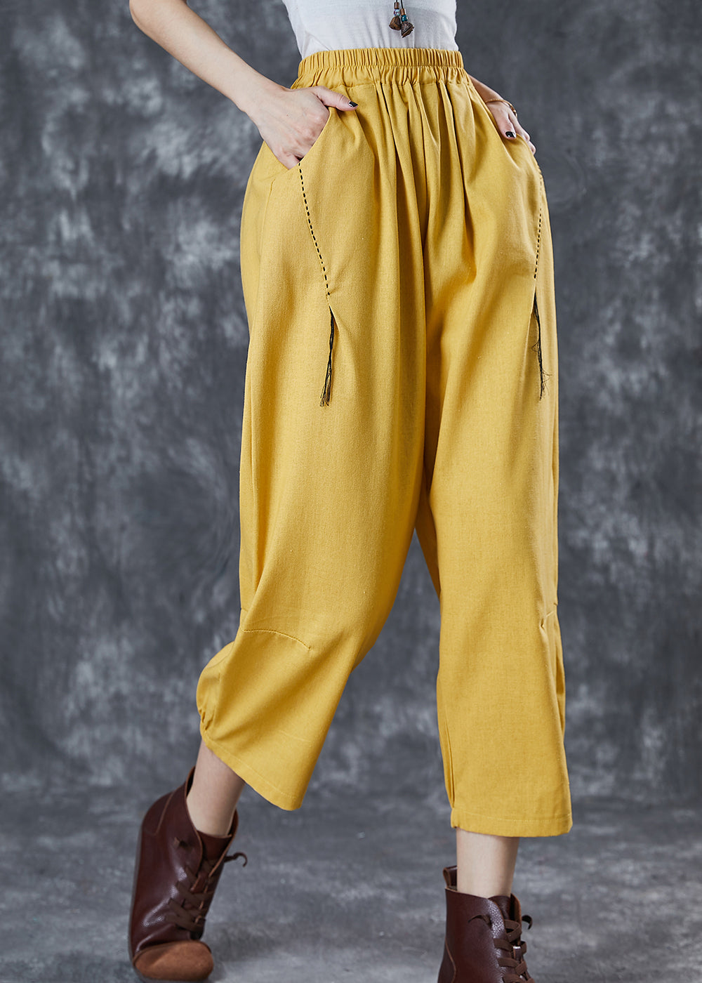 A Vintage Style Pants with Delicate Timeless Details