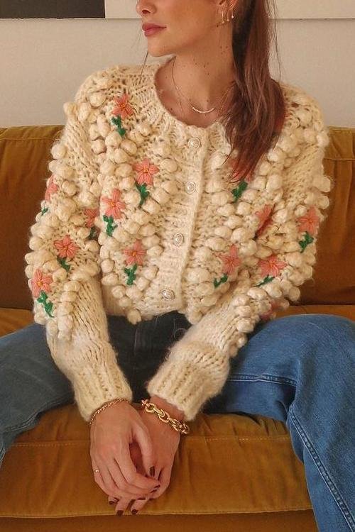 Classic Vintage Cardigan with a Flattering Fit