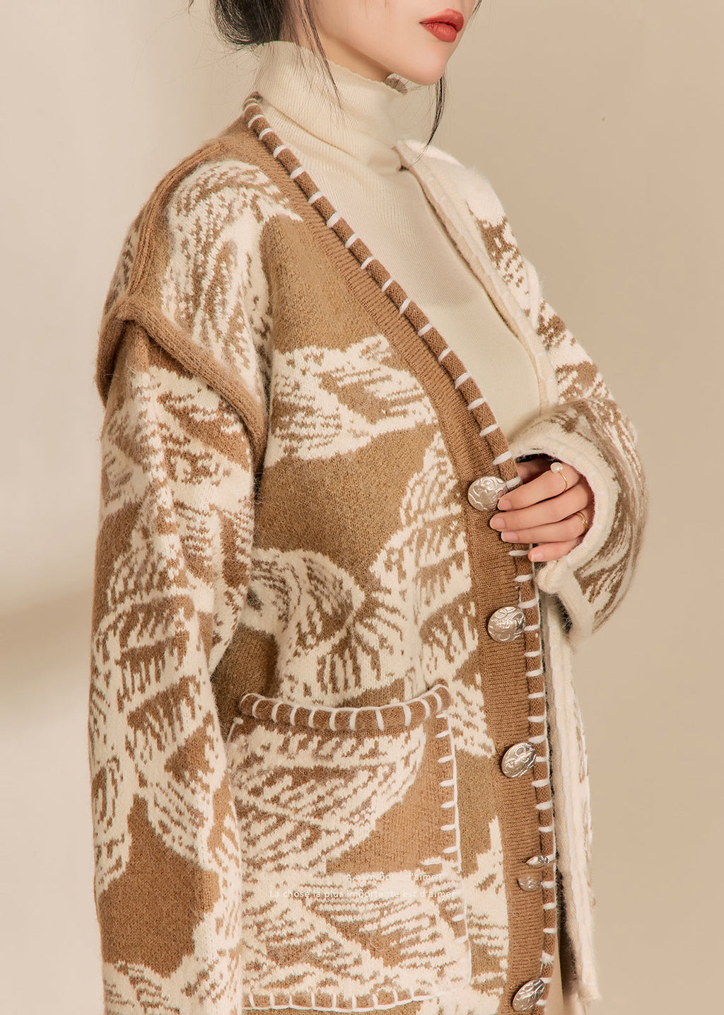 A Vintage Style Cardigan with Delicate Timeless Details