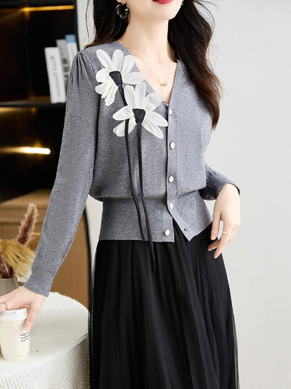A Vintage Style Cardigan with Delicate Timeless Details