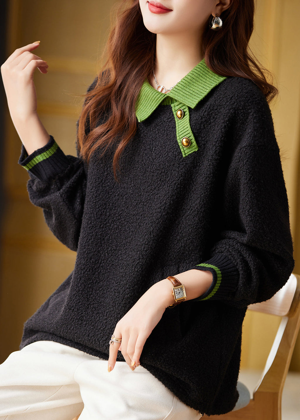 A Vintage Style Pullover with Delicate Timeless Details