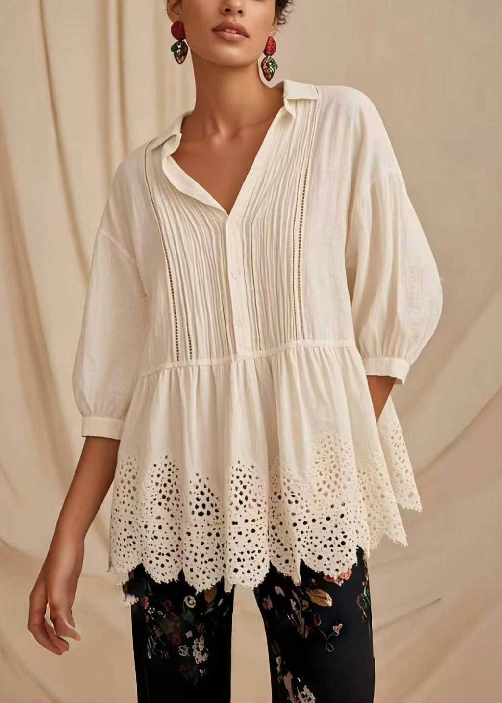 A Vintage Style Blouse with Delicate Timeless Details