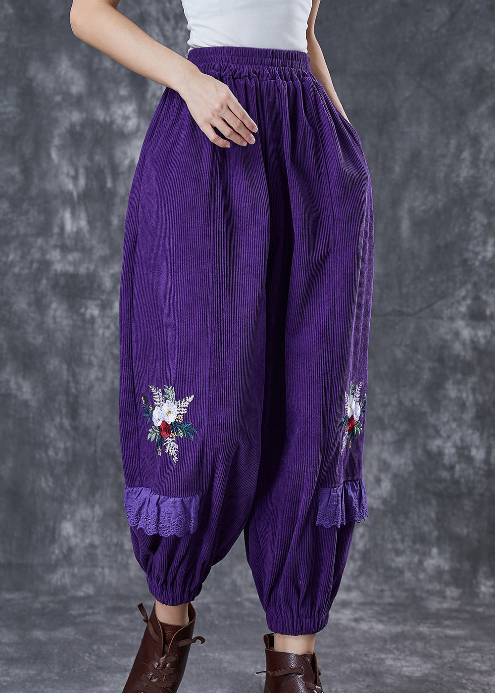 A Vintage Style Pants with Delicate Timeless Details
