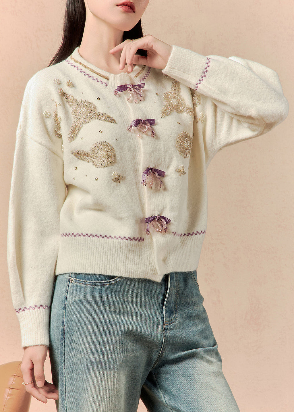 Classic Vintage Cardigan with a Flattering Fit