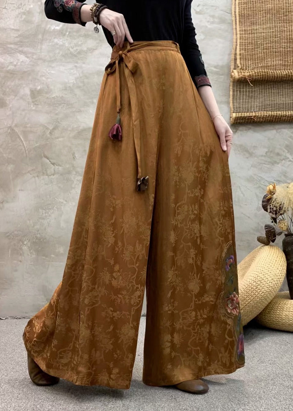 A Vintage Style Pants with Delicate Timeless Details