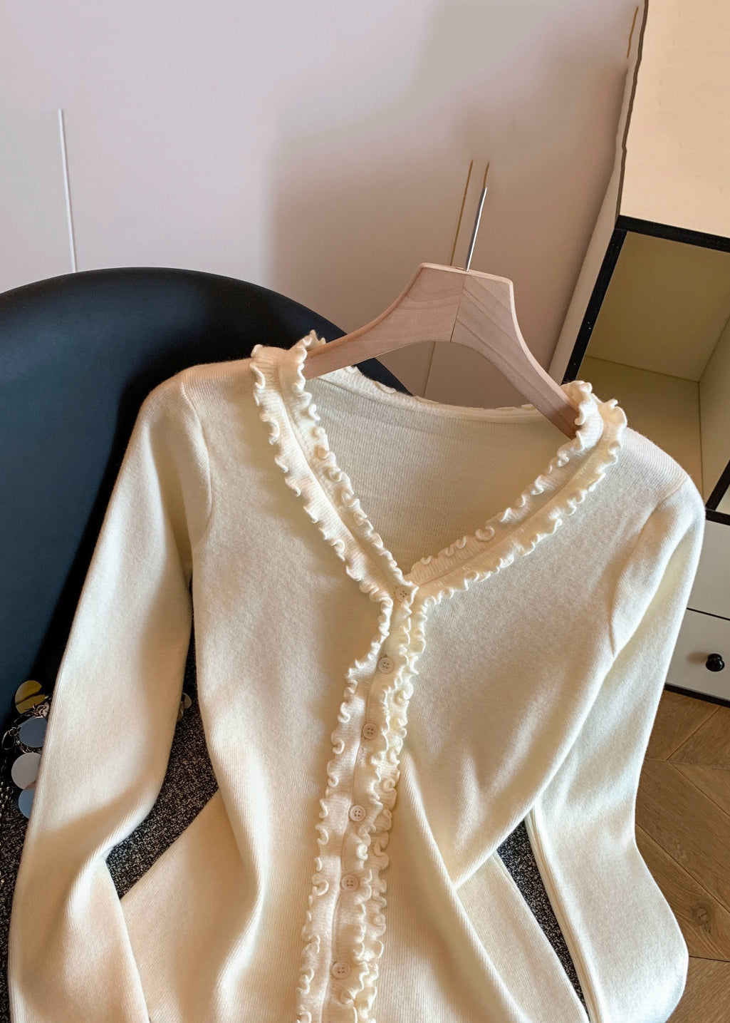 A Vintage Style Sweater with Delicate Timeless Details