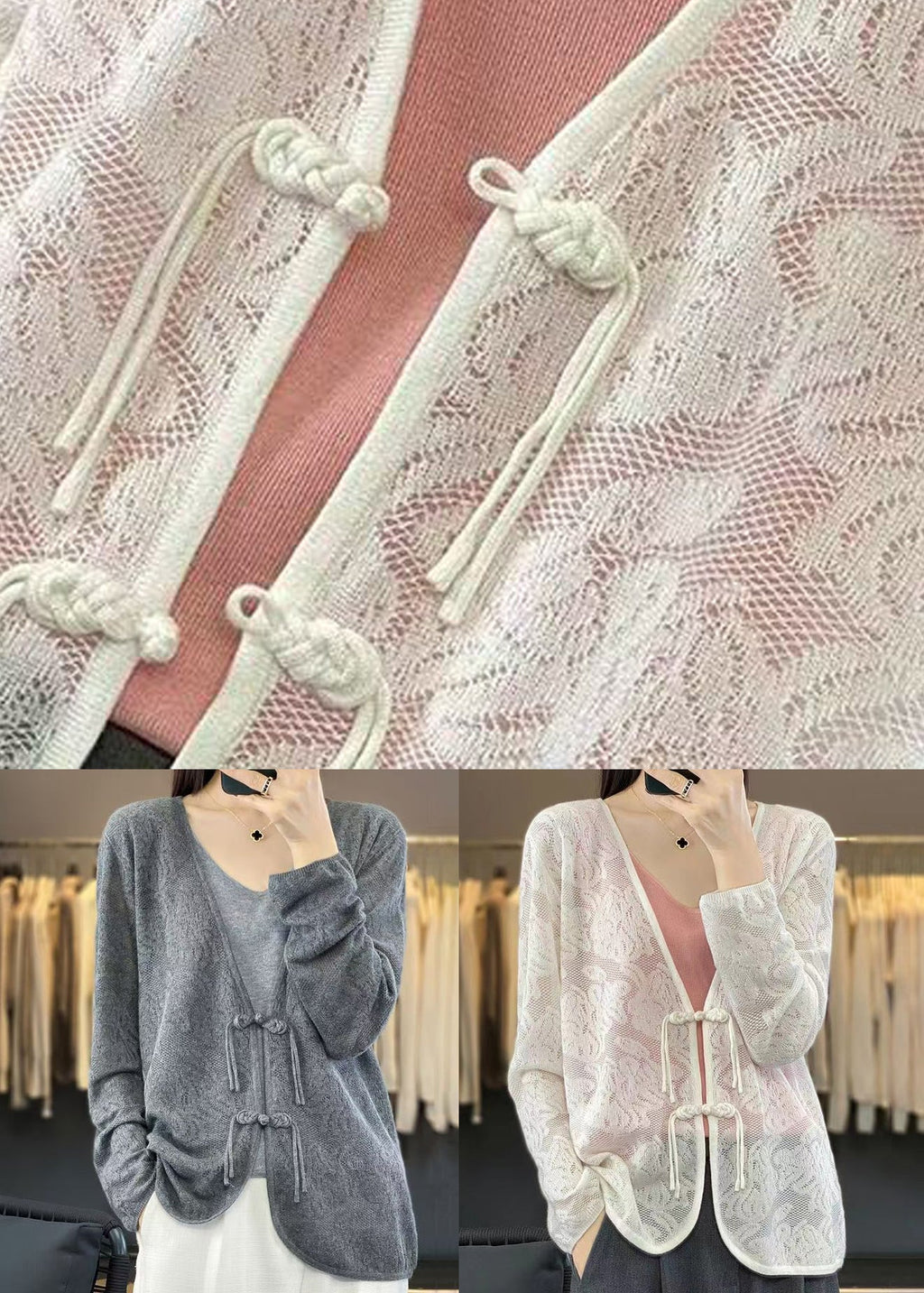 A Vintage Style Cardigan with Delicate Timeless Details