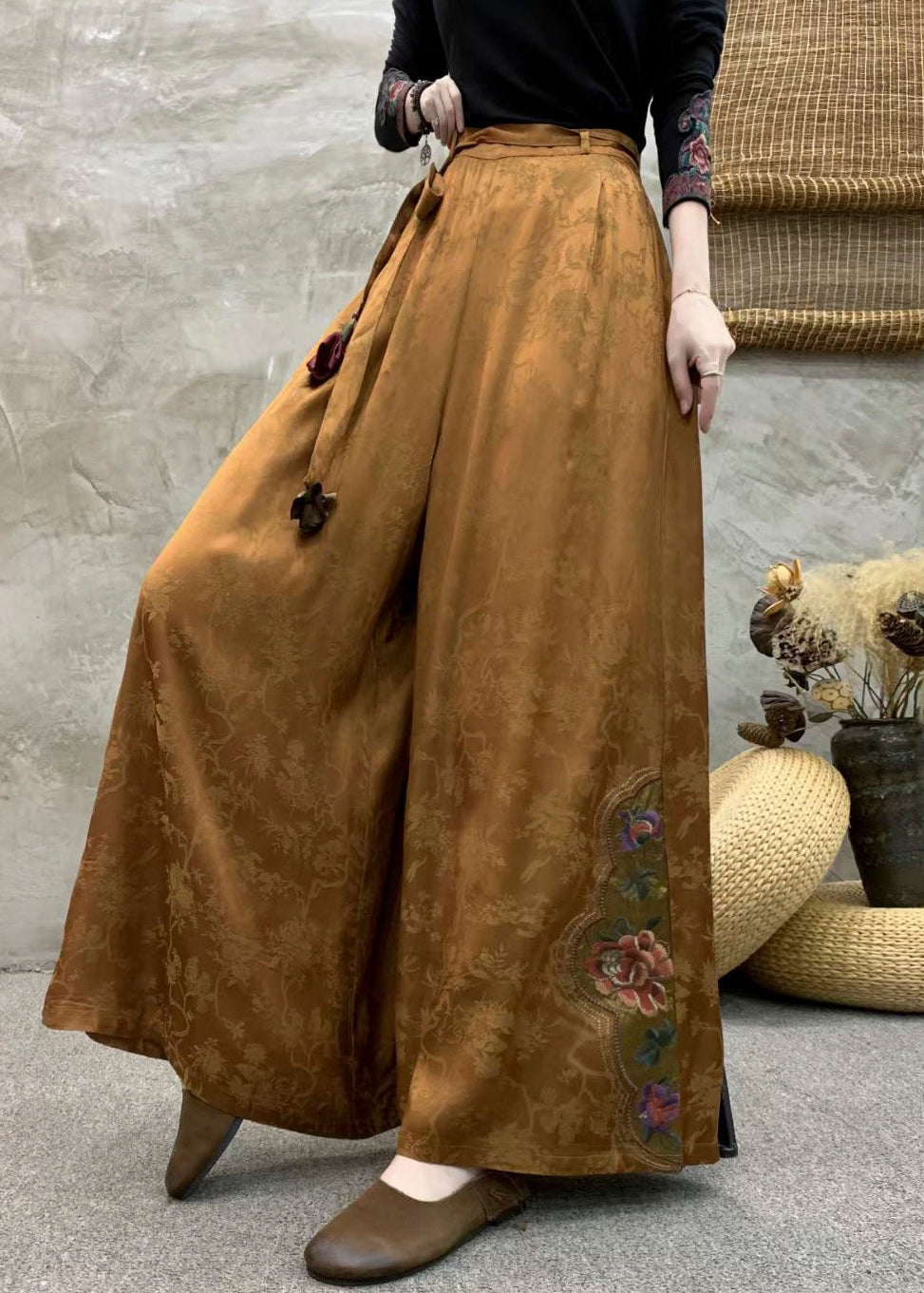 A Vintage Style Pants with Delicate Timeless Details