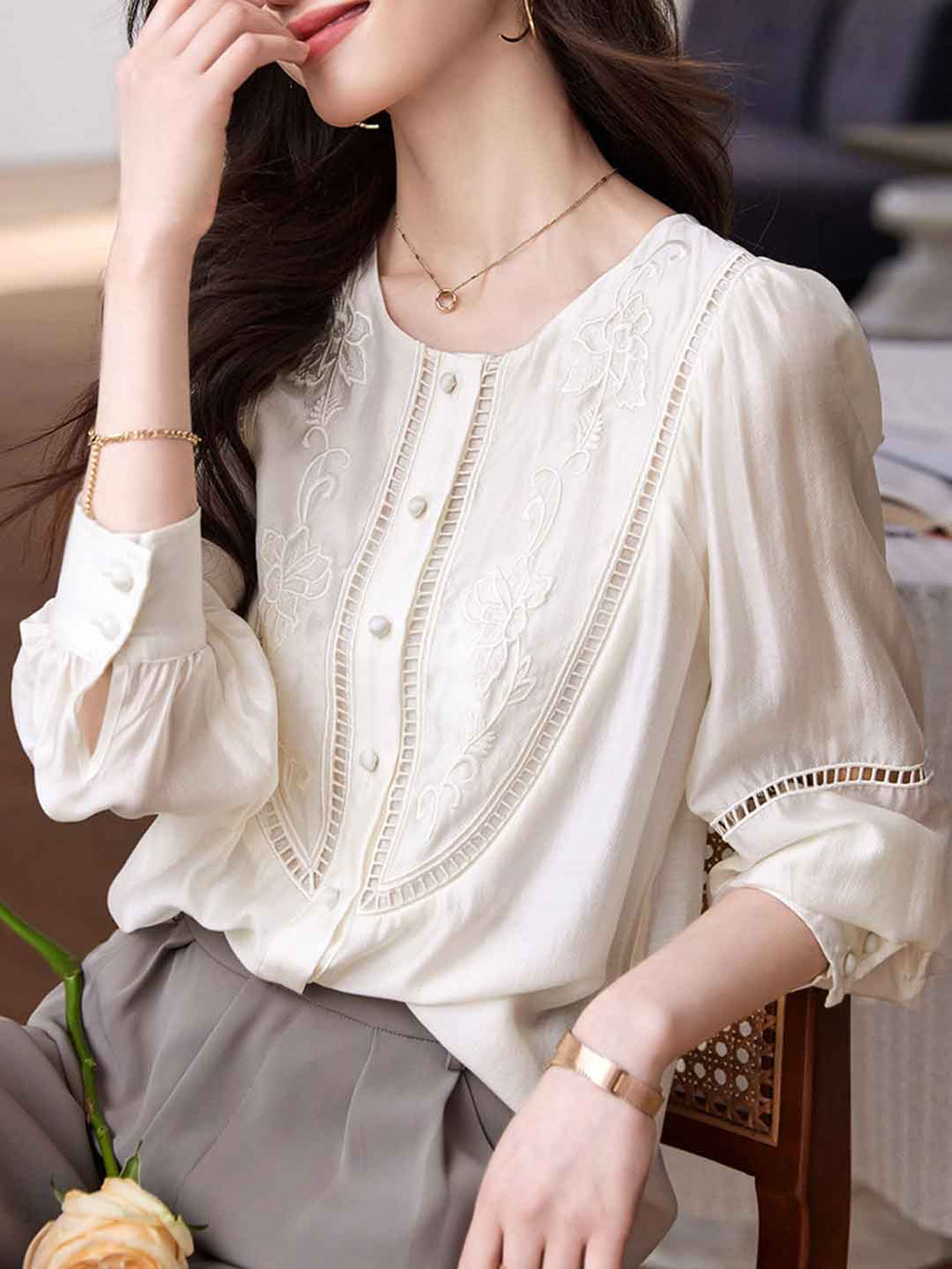 Gracefully Styled Top for Any Occasion