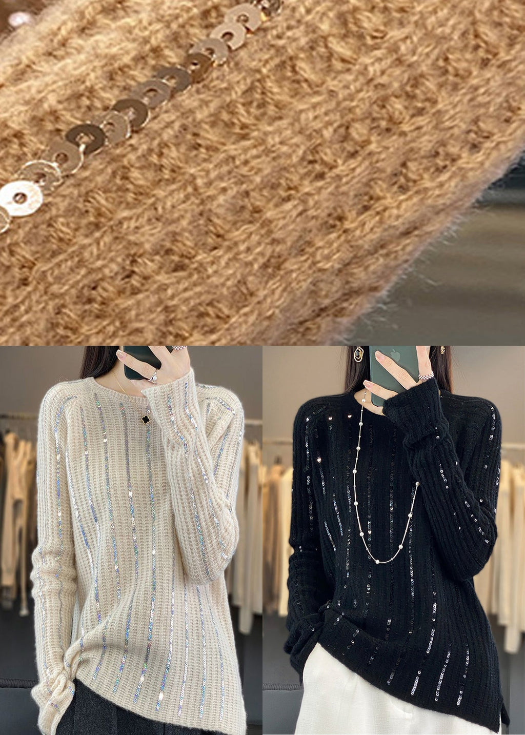Well Tailored Sweater with a Graceful Silhouette