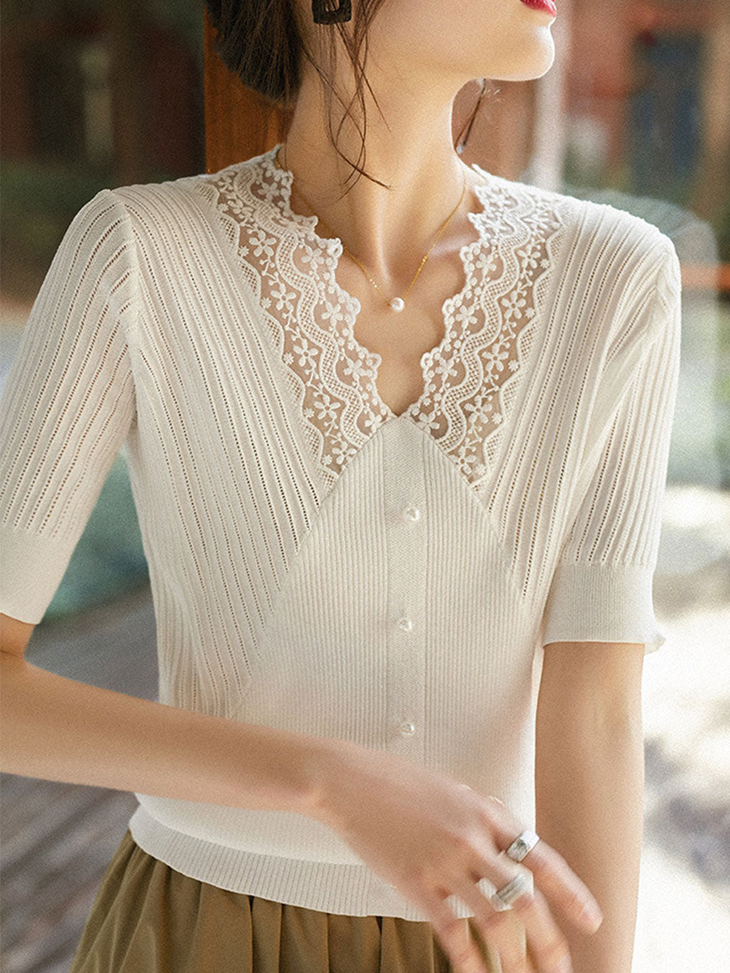 A Vintage Style Top with Delicate Timeless Details