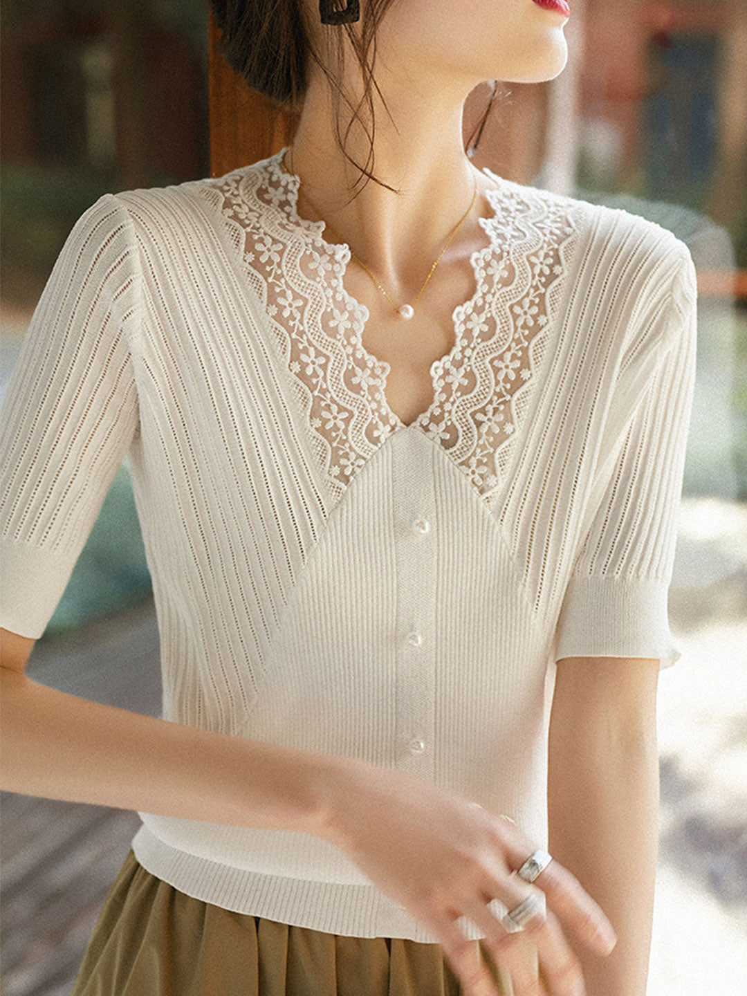 A Vintage Style Top with Delicate Timeless Details