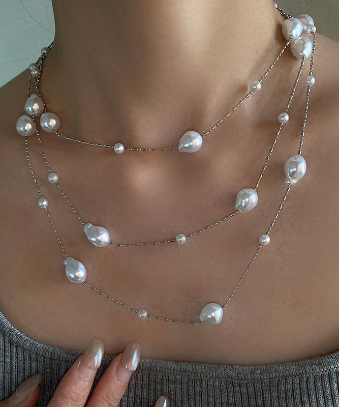 Delicate Artisan Pearl Necklace