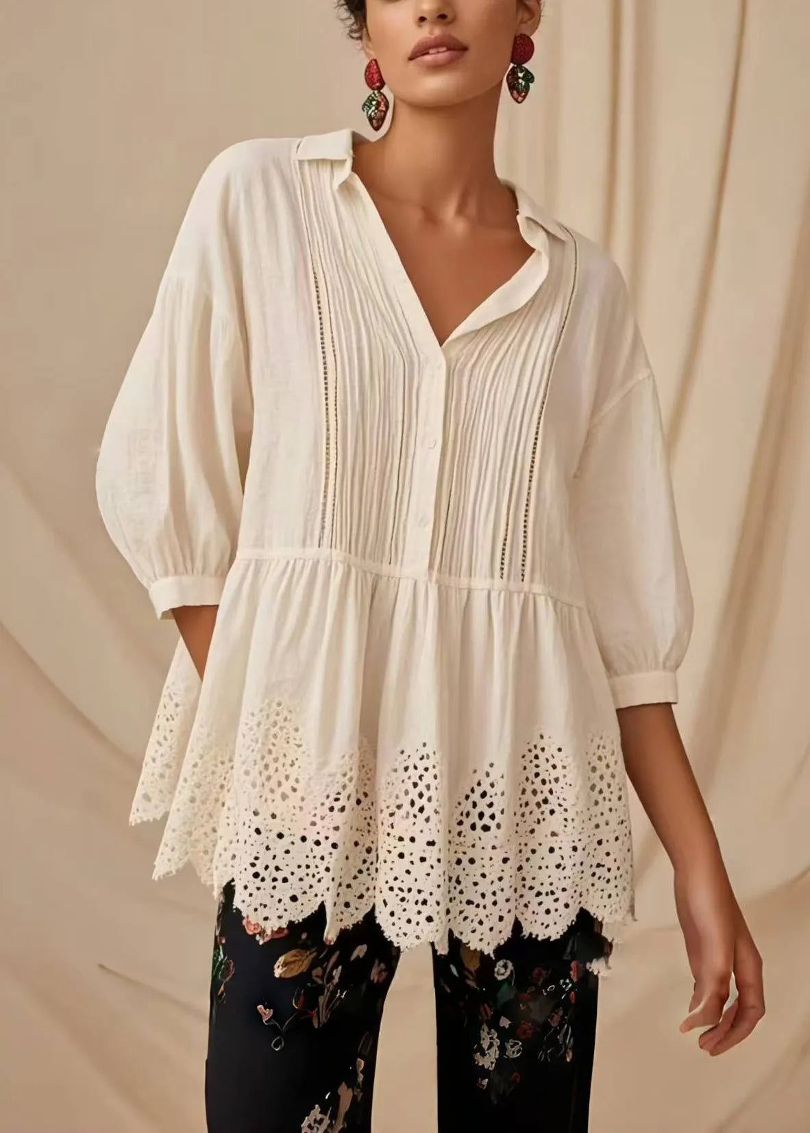 A Vintage Style Blouse with Delicate Timeless Details