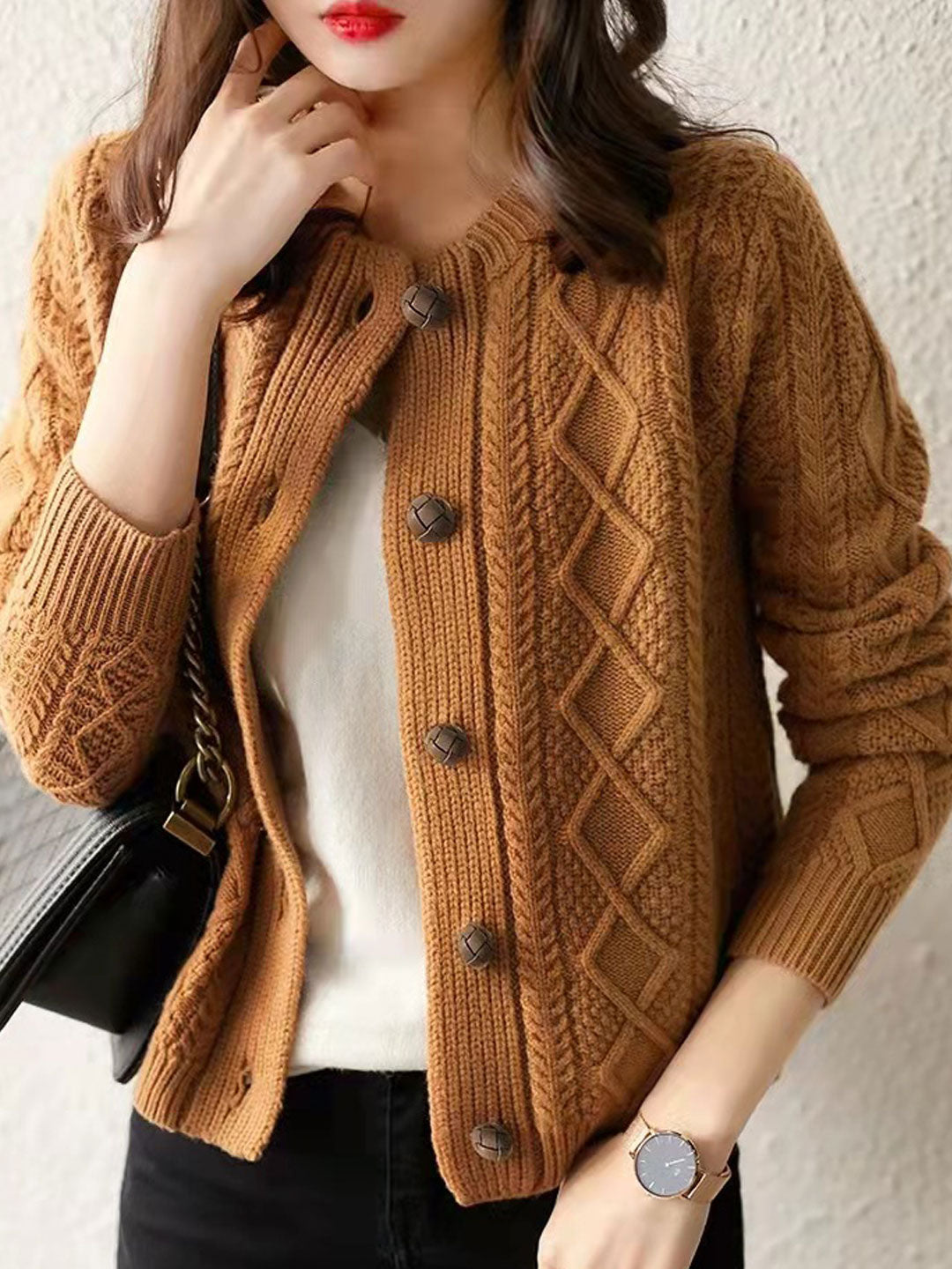 A Vintage Style Cardigan with Delicate Timeless Details