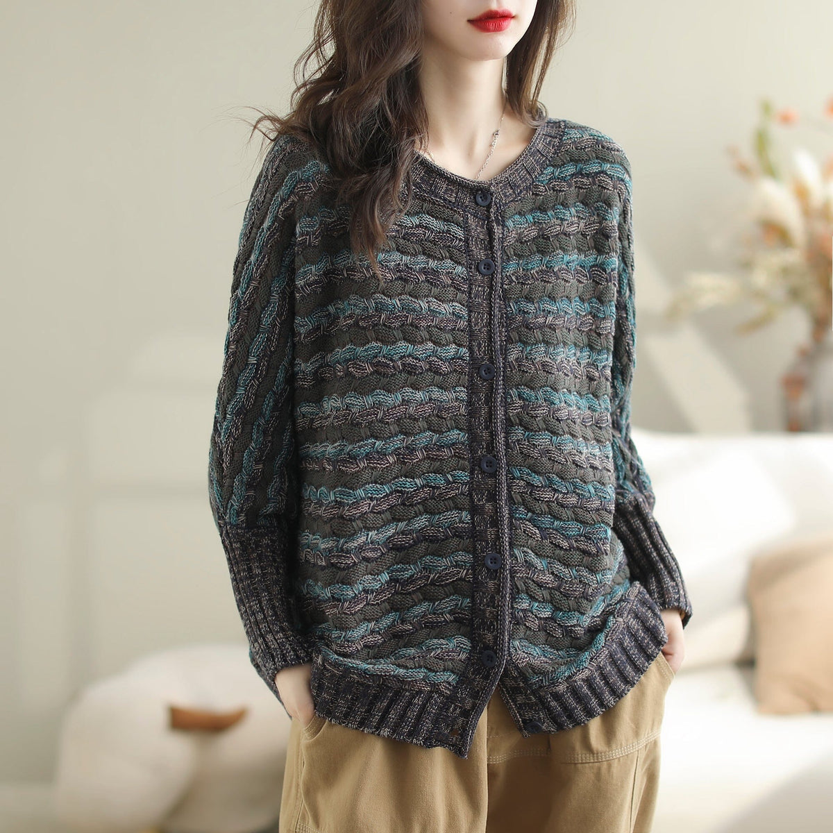 A Vintage Style Cardigan with Delicate Timeless Details