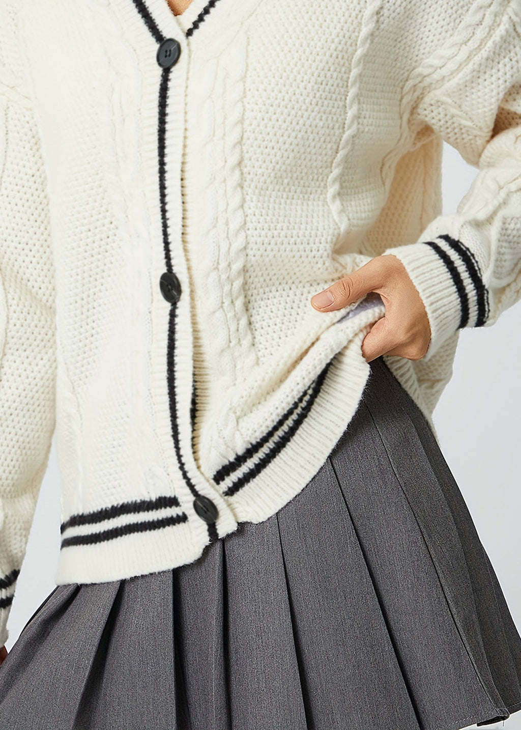 A Vintage Style Cardigan with Delicate Timeless Details
