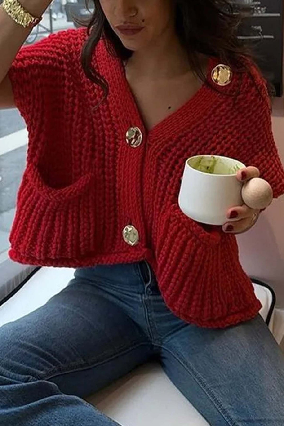 A Vintage Style Cardigan with Delicate Timeless Details