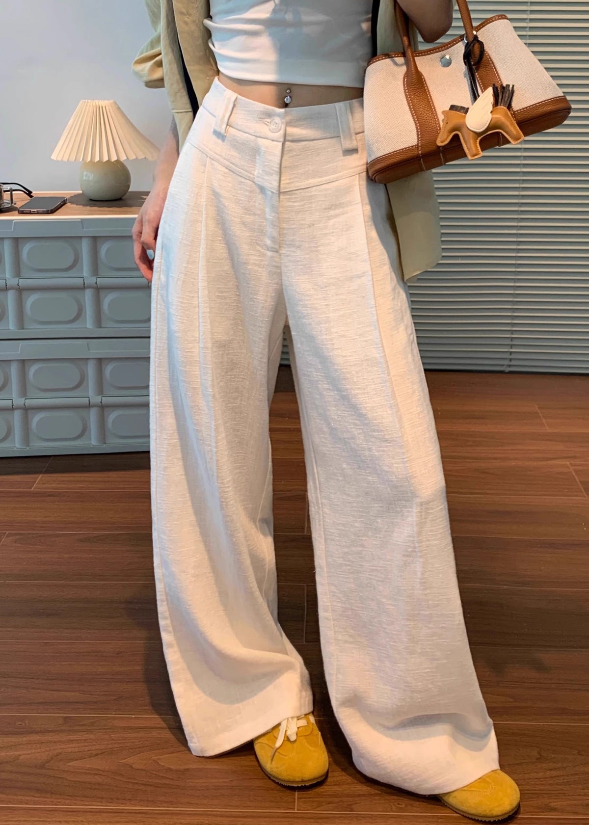 A Vintage Style Pants with Delicate Timeless Details