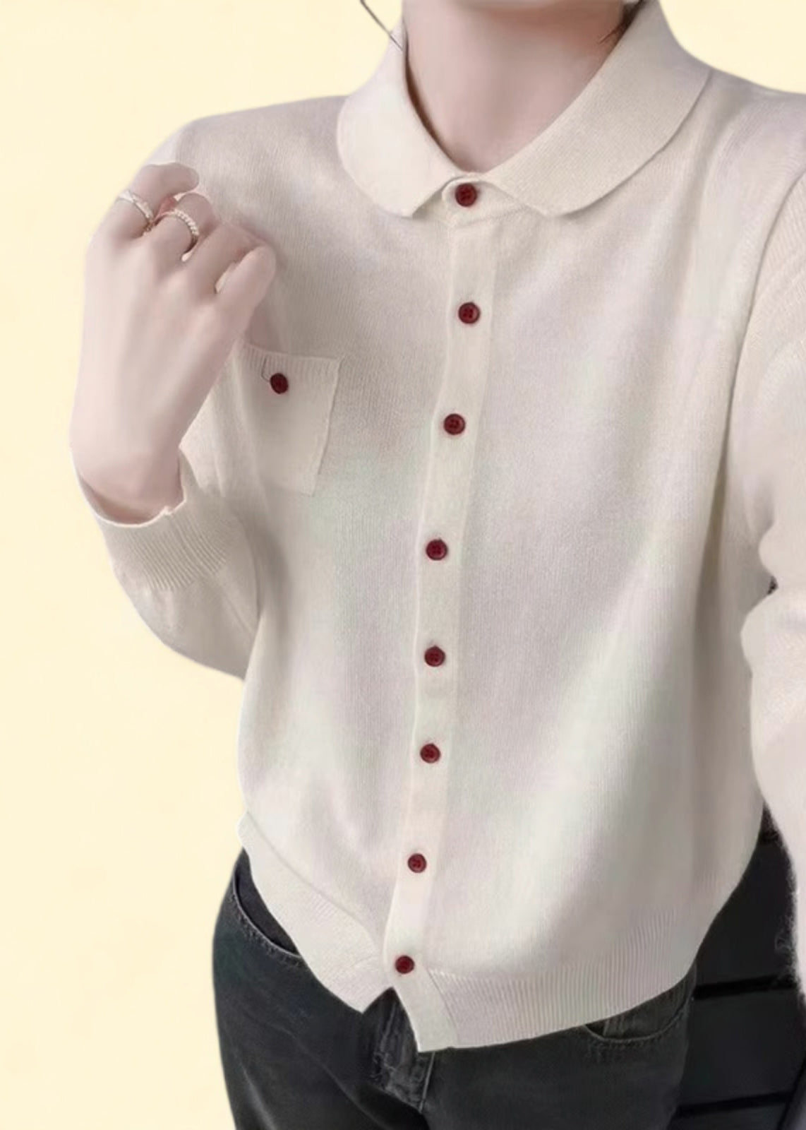 Classic Vintage Cardigan with a Flattering Fit