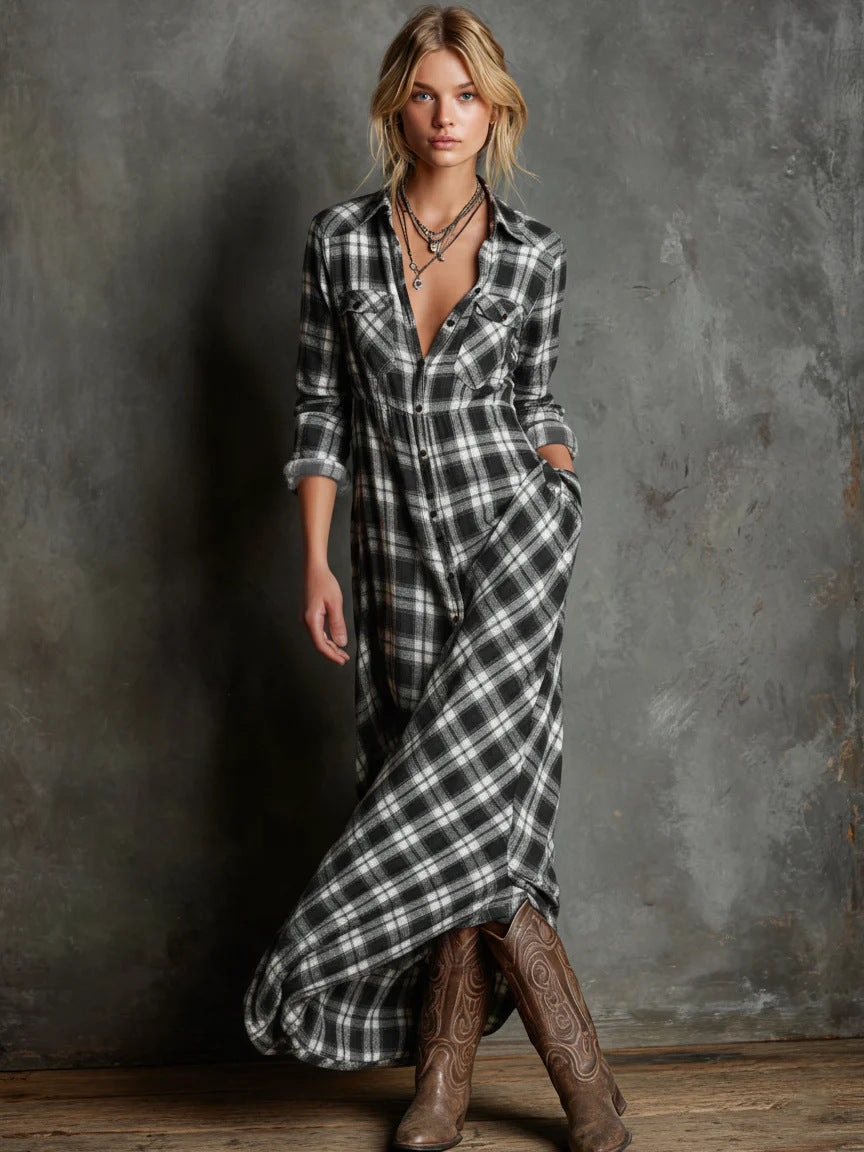 Black and white plaid